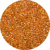 Miçanga Bola Facetada 4mm Laranja Irisado 1000pçs 50g
