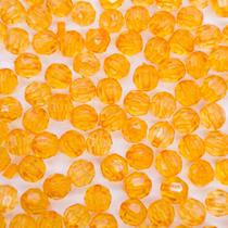 Miçanga Bola Facetada Acrílico Laranja 8mm 50pçs 25g Passante Miçanga Bola Facetada Acrílico Laranja 8mm 50pçs 25g Passante