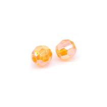 Miçanga Bola Facetada Acrílico Laranja Transparente Irisado 6mm 100pçs 15g Passante