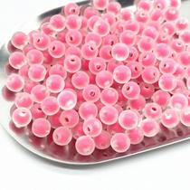 Miçanga Bola Fosca 8mm Com Miolo Colorido Candy Para Pulseira Infantil Colar Bijuterias Pulseirinhas Aprox.200 Bolinhas