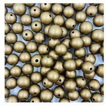 Miçanga Bola Lisa 15mm 10pçs Dourado Escuro Passante Artesanato 26g Miçanga Bola Lisa 15mm 10pçs Dourado Escuro Passante Artesanato 26g