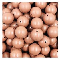 Miçanga Bola Lisa 16mm 10pçs Marrom Plástico Passante Artesanato 35g Miçanga Bola Lisa 16mm 10pçs Marrom Plástico Passante Artesanato 35g