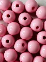 Miçanga Bola Rosa 6mm/ aprox.450peças - 50g