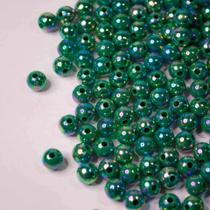 Miçanga Bolinha de Sabão / Verde 8mm- aprox 210 peças- 50g Miçanga Bolinha de Sabão / Verde 8mm- aprox 210 peças- 50g