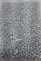 Miçanga branca com letrinhas c/ 500g