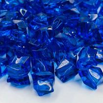 Miçanga Cascalho Azul 12mm 30pçs Acrílico Artesanato 30g Miçanga Cascalho Azul 12mm 30pçs Acrílico Artesanato 30g