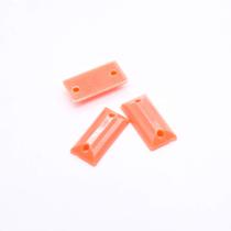Miçanga Costura Chaton Retângulo Plástico Laranja 5x10mm 100pçs 12g Miçanga Costura Chaton Retângulo Plástico Laranja 5x10mm 100pçs 12g