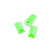 Miçanga Costura Chaton Retângulo Plástico Verde 5x10mm 100pçs 12g