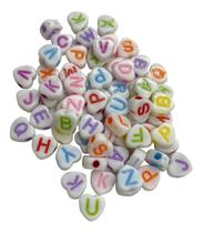 Miçanga De Coração Branca Letra Colorida 7 P Colar Aprox.430 Miçanga De Coração Branca Letra Colorida 7 P Colar Aprox.430