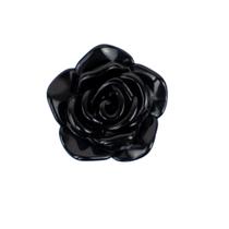 Miçanga em Plástico Flor Rosa Negra 2 cm Miçanga em Plástico Flor Rosa Negra 2 cm