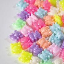 Miçanga Entremeio Infantil Urso Candy Color 13MM 110Uni 55g