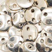Miçanga Entremeios Botão Abs Redondo Níquel 26mm 30pçs 45g Miçanga Entremeios Botão Abs Redondo Níquel 26mm 30pçs 45g