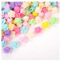 Miçanga Flor 12Mm Candy Colors Com Furo Passante 50 Peças