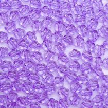 Miçanga Flor Acrílico Roxo Transparente 5 Pétalas 6mm 100pçs 10g Passante Miçanga Flor Acrílico Roxo Transparente 5 Pétalas 6mm 100pçs 10g Passante