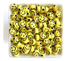 Miçanga Infantil Smile Amarelo P/ Pulseiras - Aprox 400 Pçs Miçanga Infantil Smile Amarelo P/ Pulseiras - Aprox 400 Pçs
