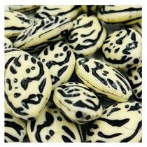 Miçanga Oval Preto e Creme 30x20mm 30pçs Passante Bijuterias Arte 120g Miçanga Oval Preto e Creme 30x20mm 30pçs Passante Bijuterias Arte 120g