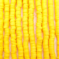 Miçanga Passante 3 Fios Disco Fimo Amarelo 6mm 900pçs 42g Miçanga Passante 3 Fios Disco Fimo Amarelo 6mm 900pçs 42g