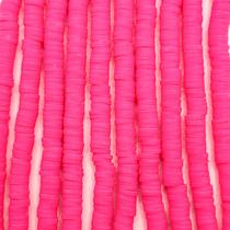Miçanga Passante 3 Fios Disco Fimo Pink 6mm 900pçs 42g Miçanga Passante 3 Fios Disco Fimo Pink 6mm 900pçs 42g