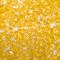 Miçanga Passante Balão Facetado Acrílico Amarelo 12mm 200pçs 200g Miçanga Passante Balão Facetado Acrílico Amarelo 12mm 200pçs 200g