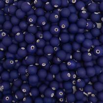 Miçanga Passante Bola Emborrachada Plástico Azul Escuro 8mm 150pçs 60g Miçanga Passante Bola Emborrachada Plástico Azul Escuro 8mm 150pçs 60g