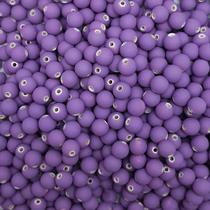 Miçanga Passante Bola Emborrachada Plástico Roxa 8mm 150pçs 60g Miçanga Passante Bola Emborrachada Plástico Roxa 8mm 150pçs 60g