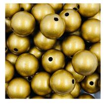 Miçanga Passante Bola Lisa 20mm 20pçs Dourada Bijuteria Artesanato 95g
