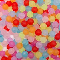 Miçanga Passante Bola Lisa Acrílico Colorida 8mm 200pçs 80g Miçanga Passante Bola Lisa Acrílico Colorida 8mm 200pçs 80g