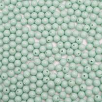 Miçanga Passante Bola Lisa Plástico Verde Claro 6mm 1000pçs 150g