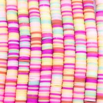 Miçanga Passante Fio Disco Fimo Colorido 8mm 300pçs 24g Miçanga Passante Fio Disco Fimo Colorido 8mm 300pçs 24g