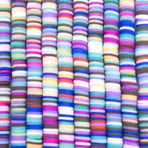 Miçanga Passante Fio Disco Fimo Colorido 8mm 300pçs 24g Miçanga Passante Fio Disco Fimo Colorido 8mm 300pçs 24g