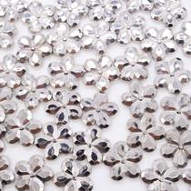 Miçanga Passante Flor Abs Níquel 5 Pétalas 20mm 100pçs 120g Miçanga Passante Flor Abs Níquel 5 Pétalas 20mm 100pçs 120g