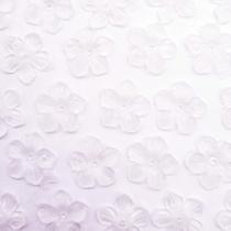 Miçanga Passante Flor Plástico Fosco Transparente 5 Pétalas 15mm 10pçs 3g
