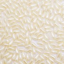Miçanga Passante Gota Pérola Abs Creme 3x6mm 500pçs 30g