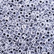 Miçanga Passante Letras Colorida 7mm 500pçs 75g Alfabeto Escolha o Modelo