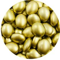 Miçanga Passante Oval 20x24mm Chato Dourado 10pçs 30g Miçanga Passante Oval 20x24mm Chato Dourado 10pçs 30g