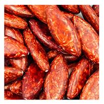 Miçanga Passante Oval 31x13mm 50pçs Vermelho Marmorizado Biju 85g