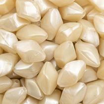 Miçanga Passante Oval Resina Bege 11x20mm 50pçs 80g Miçanga Passante Oval Resina Bege 11x20mm 50pçs 80g