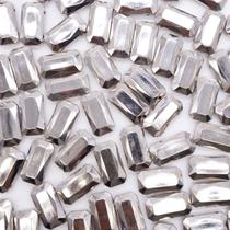 Miçanga Passante Pastilha Retângulo Abs Níquel 8x25mm 30pçs 60g Miçanga Passante Pastilha Retângulo Abs Níquel 8x25mm 30pçs 60g