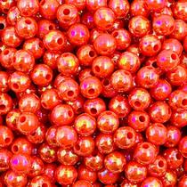 Miçanga Passante Pérola 5mm Abs Coral Irisado 100pçs 8g