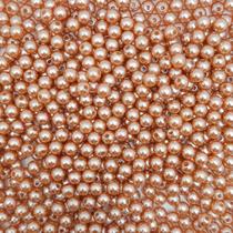 Miçanga Passante Pérola Abs Café com Leite 6mm 500pçs 75g