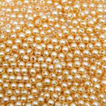 Miçanga Passante Pérola Abs Pêssego 6mm 100pçs 15g Miçanga Passante Pérola Abs Pêssego 6mm 100pçs 15g