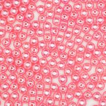 Miçanga Passante Pérola Abs Rosa Claro 8mm 100pçs 40g
