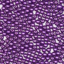 Miçanga Passante Pérola Abs Roxa 6mm 1000pçs 150g