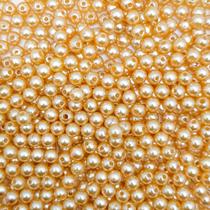 Miçanga Passante Pérola Lisa Abs 6mm 500pçs 75g Pulseira Escolha a Cor
