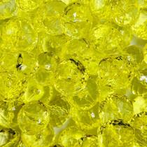Miçanga Passante Redondo Chato 12x16mm Amarelo 100pçs 230gr Miçanga Passante Redondo Chato 12x16mm Amarelo 100pçs 230gr