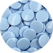 Miçanga Passante Redondo Chato 25mm Azul 60pçs 150g
