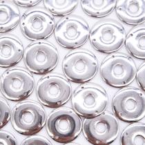 Miçanga Passante Redondo Chato Abs Níquel 22mm 30pçs 45g