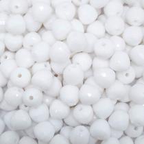 Miçanga Passante Triângulo Facetado Plástico Branco 10mm 10pçs 8g