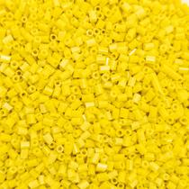 Miçanga Passante Vidrilho Tubo Amarelo Claro 2mm 4000pçs 50g - Macall