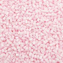 Miçanga Passante Vidrilho Tubo Rosa Claro 2mm 4000pçs 50g